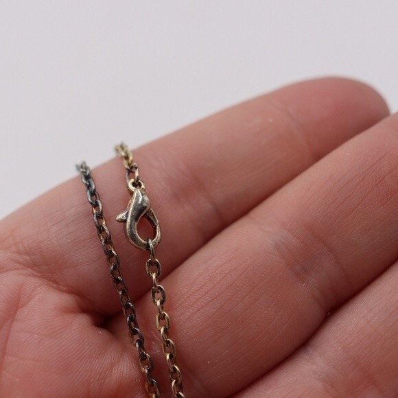 Dark Blue Stone Tree of Life Pendant Necklace Handmade Artisan Beaded Jewelry - Picture 5 of 5